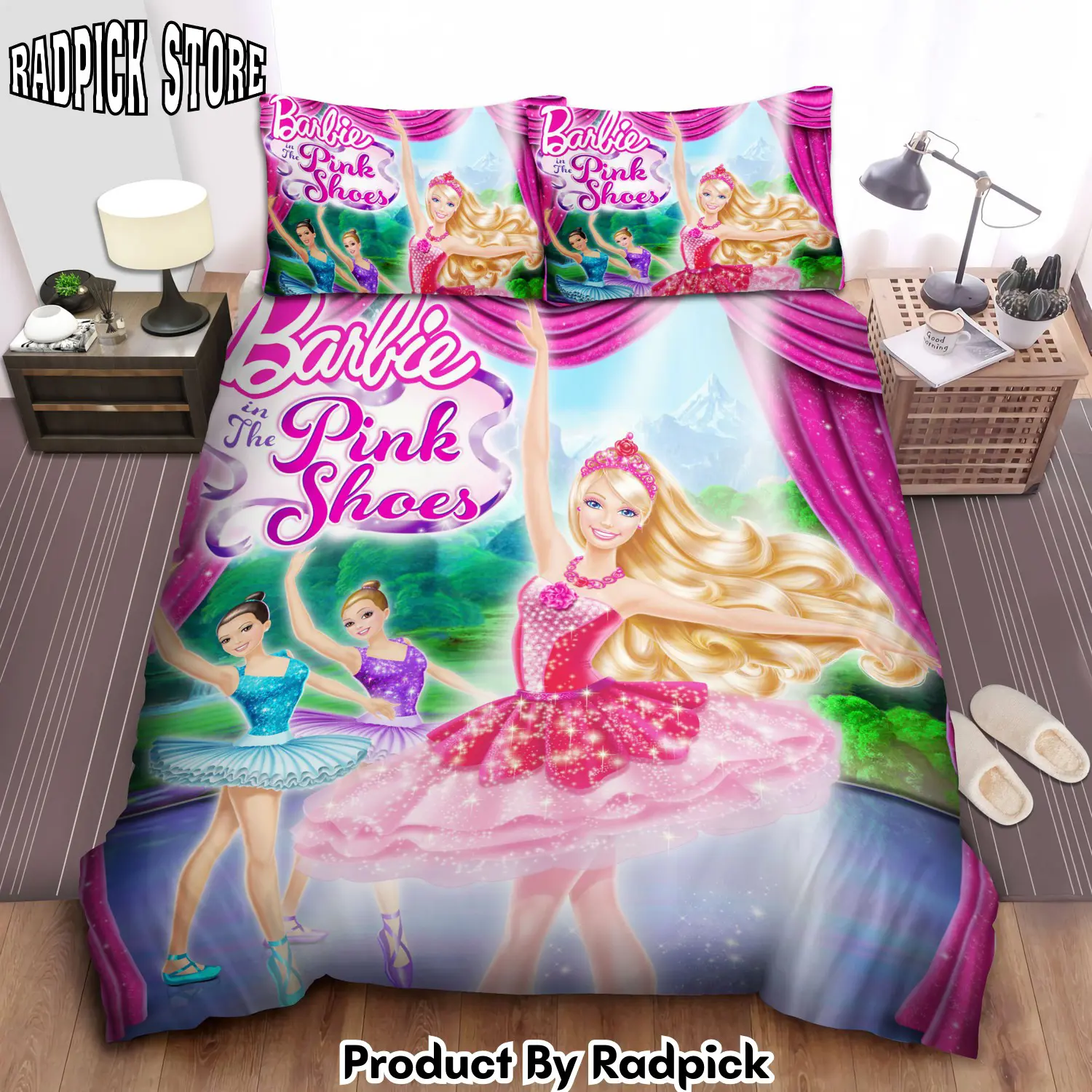 Radpick barbie dancing ballet duvet cover bedroom sets comfortable bedding sets rp3278468